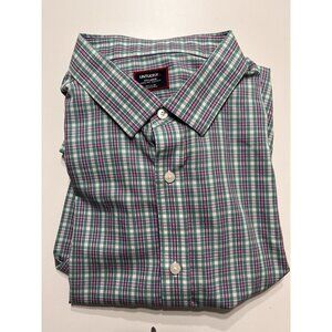Untuck It Men’s XXL Plaid Long Sleeve Xxl Wrinkle Free Green Pink